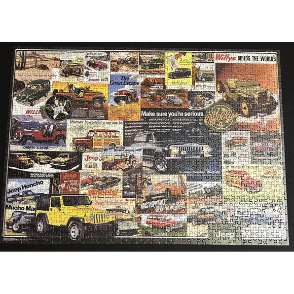 Eurographics 1000 PC Puzzle Jeep Advertising Collection Complete - Picture 2 of 8